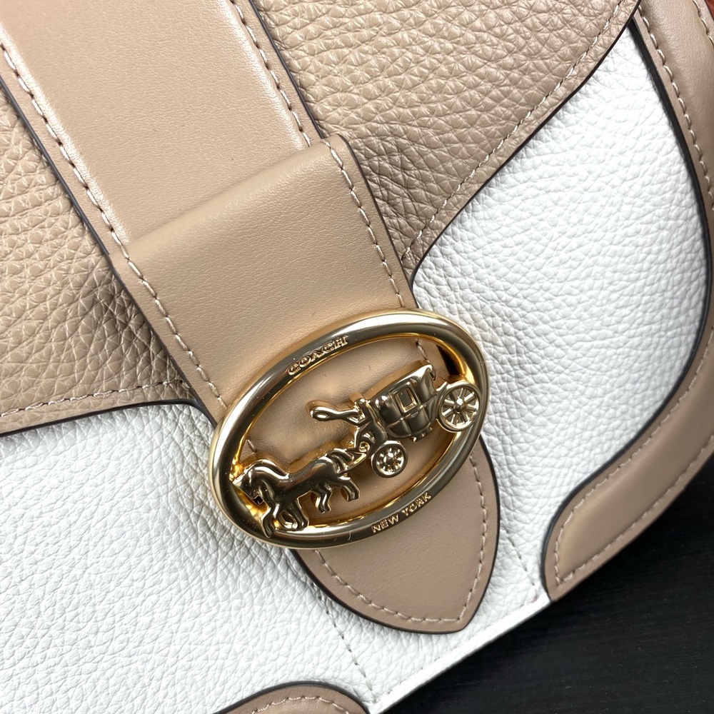 Coach George Saddle Bag In Colorblock - Picture 2 of 11